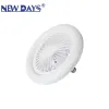 NEWDAYS brand's new cross-border E27 detachable lamp head fan lamp, white shell, single or double color options, outdoor and courtyard energy-saving lighting, remote control dimming, waterproof and dustproof, best-selling fan Item Picture